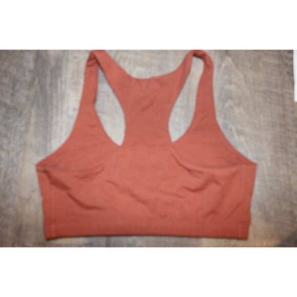 Mate the Label Women's Organic Stretch Sports Bra BURGUNDY M NEW! - Picture 3 of 3